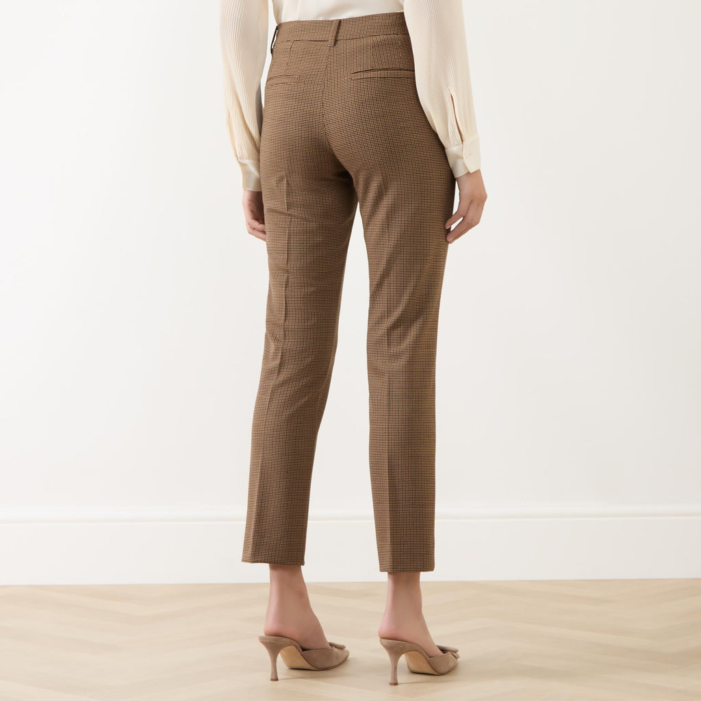 Tan Check Trousers