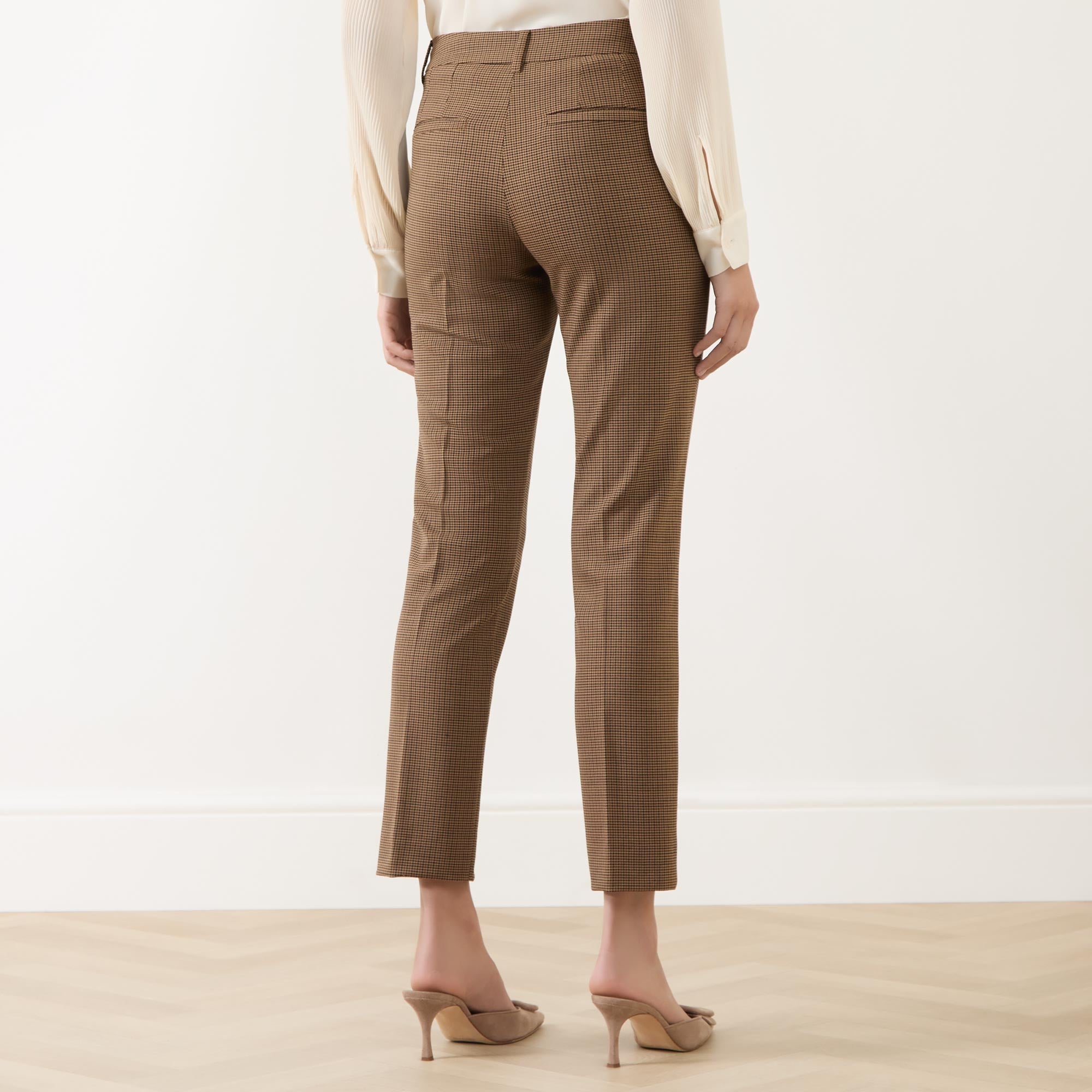 Tan Check Trousers