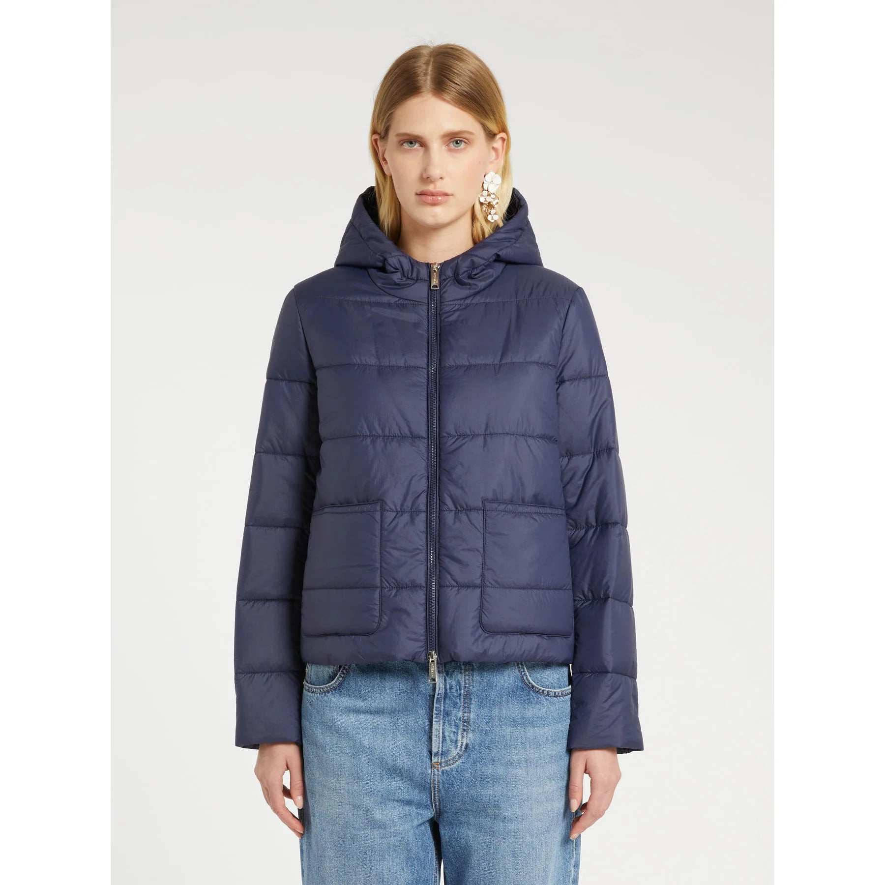 Navy Quilted Jacket