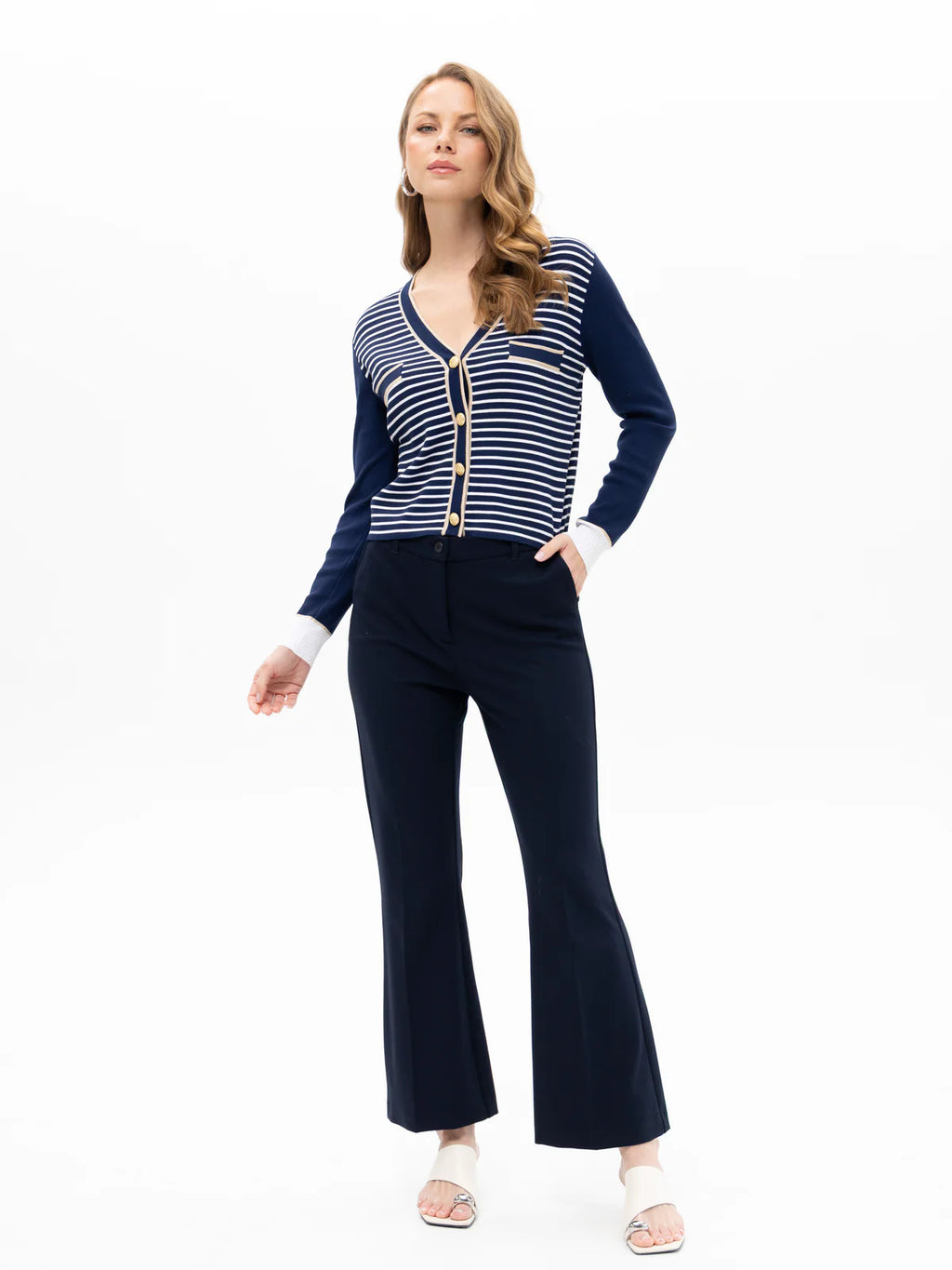 Navy/Gold Cardigan