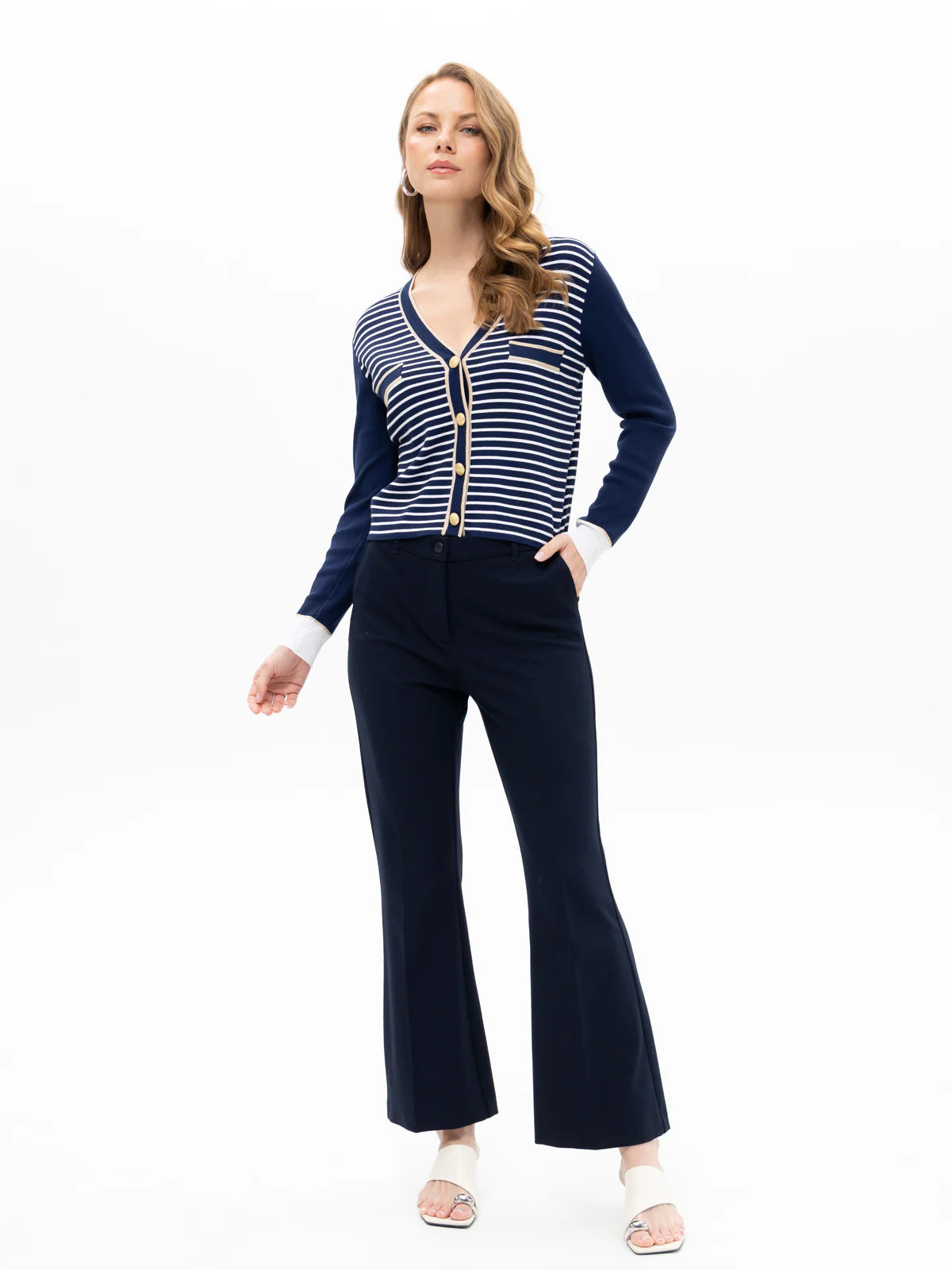 Navy/Gold Cardigan