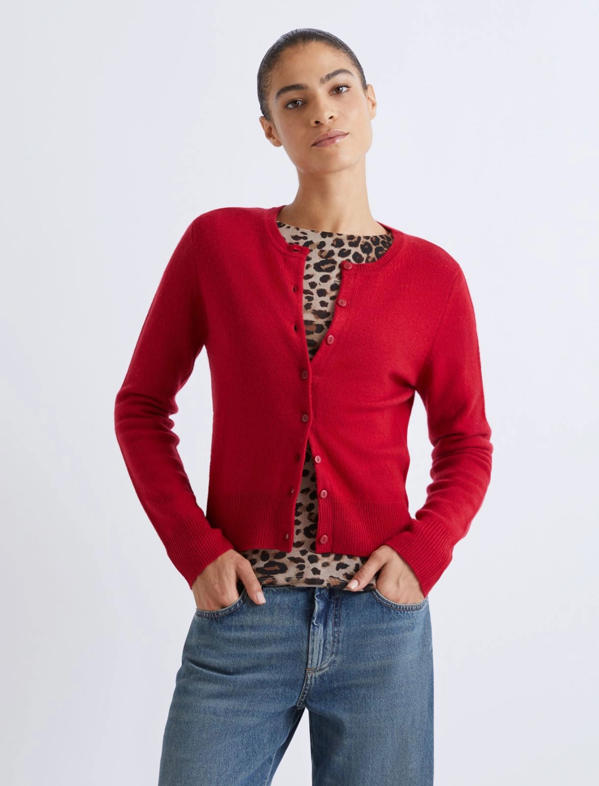 Wool-cashmere twin set