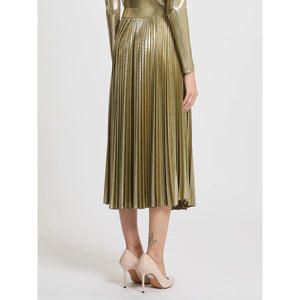 Marella Gold Pleated Skirt