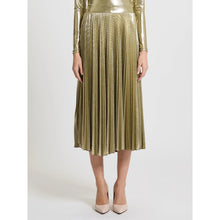 Load image into Gallery viewer, Marella Gold Pleated Skirt
