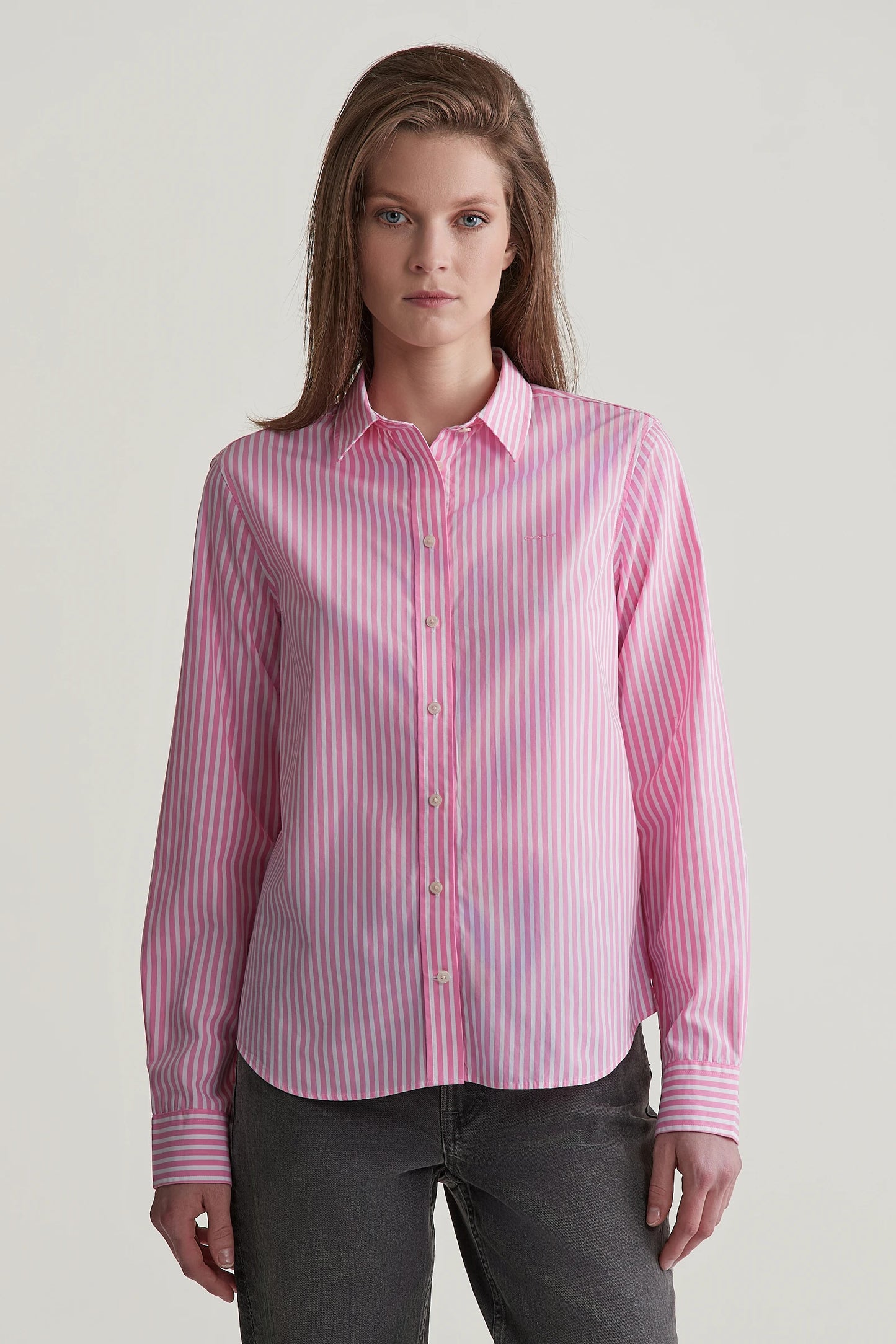 GANT Pink Striped Poplin Shirt