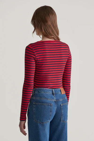 GANT Slim Striped L/S T-Shirt