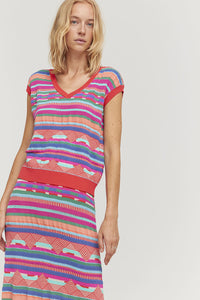 Aldo Martins Coral Mix Print Top & Skirt (2 Piece)